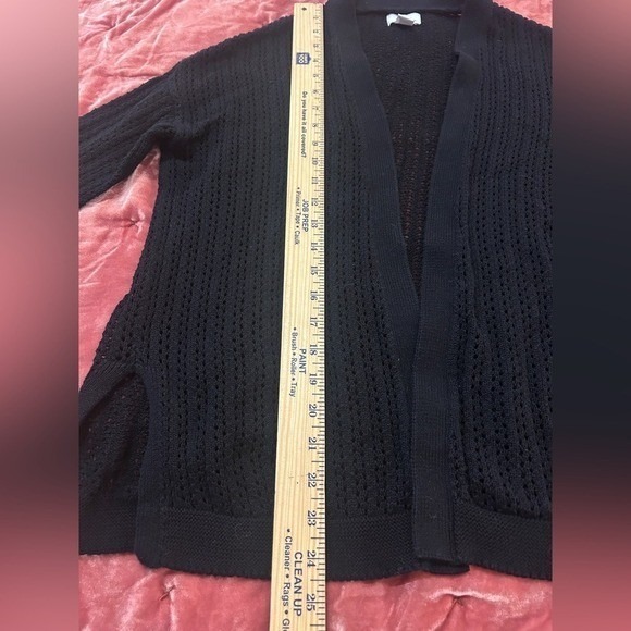 XSmall Old Navy Black Crocheted Cardigan Quarter Sleeves‎ Winter Fall - Picture 5 of 12